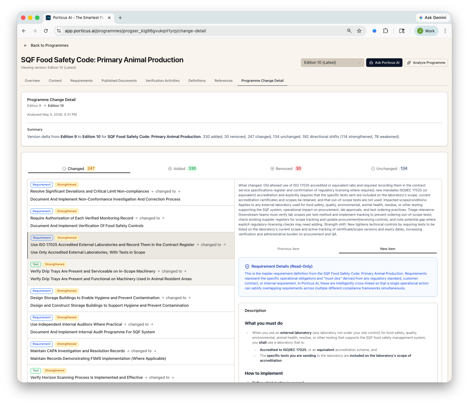 Regulatory Pulse - live regulatory feed, delta analysis, and evidence auto-migration workflow